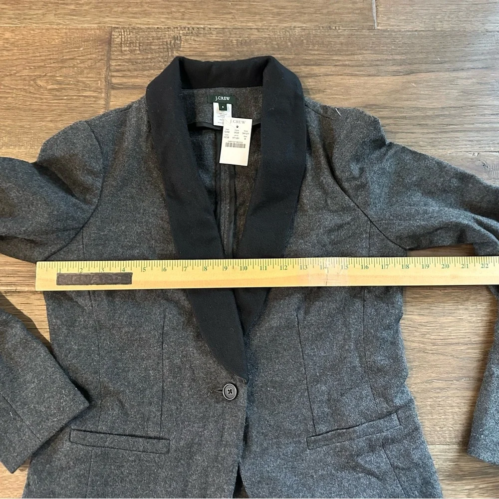 J. Crew Wool Tuxedo Jacket Short Blazer